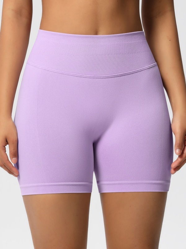High-Waisted Seamless 3-Panel Waist Workout Shorts