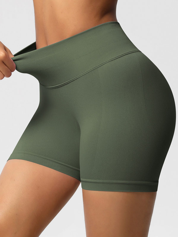 Flexvibe High-Waisted Seamless 3-Panel Shorts - 3-Inch Butt Lifting Quick-Dry Gym Wear