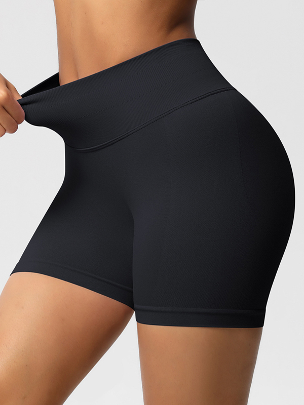 Flexvibe High-Waisted Seamless 3-Panel Shorts - 3-Inch Butt Lifting Quick-Dry Gym Wear