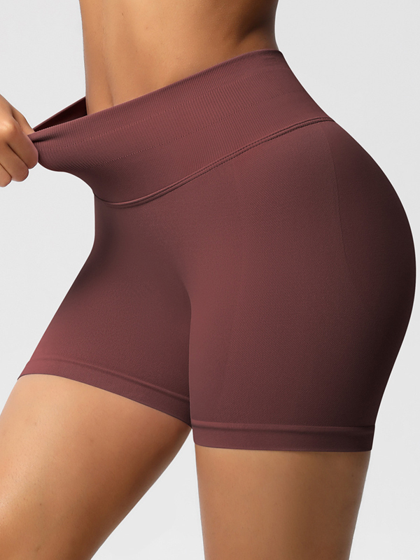 Flexvibe High-Waisted Seamless 3-Panel Shorts - 3-Inch Butt Lifting Quick-Dry Gym Wear