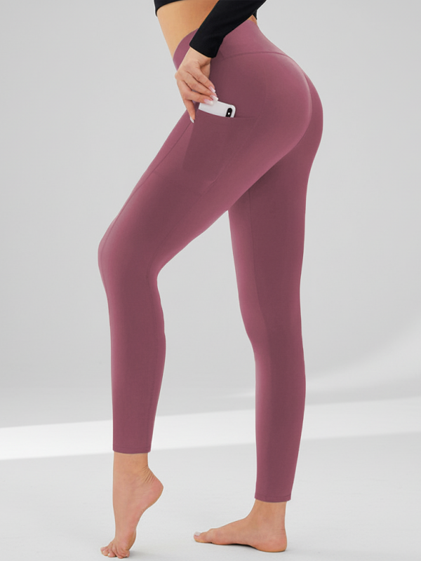 Pouch High-Waisted Yoga Pants Leopard Print Milk Silk Capri Bare