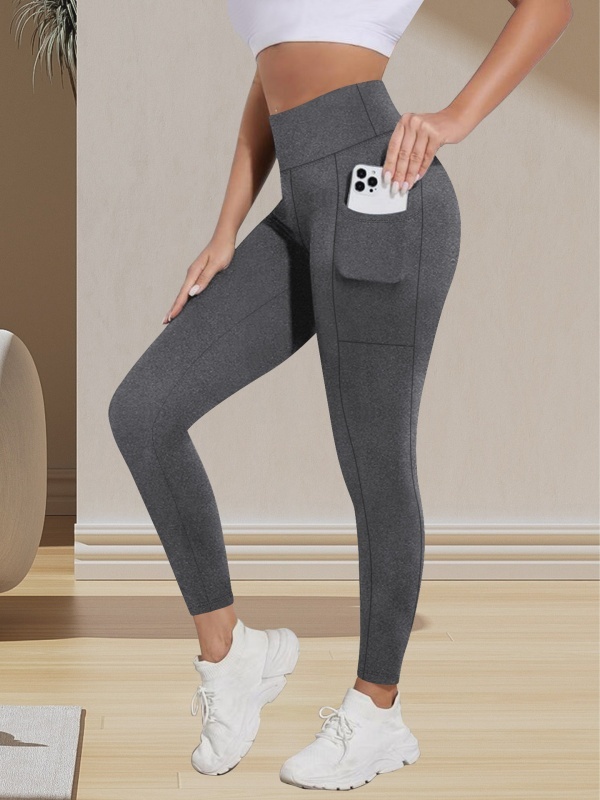 Flexvibe Pouch High-Waisted Yoga Pants Leopard Print Milk Silk Capri Bare