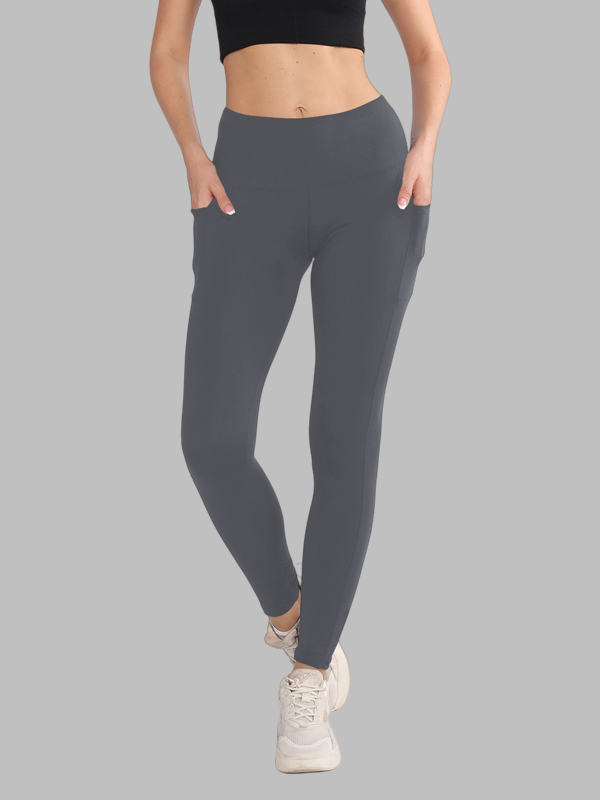 Flexvibe Pouch High-Waisted Yoga Pants Leopard Print Milk Silk Capri Bare
