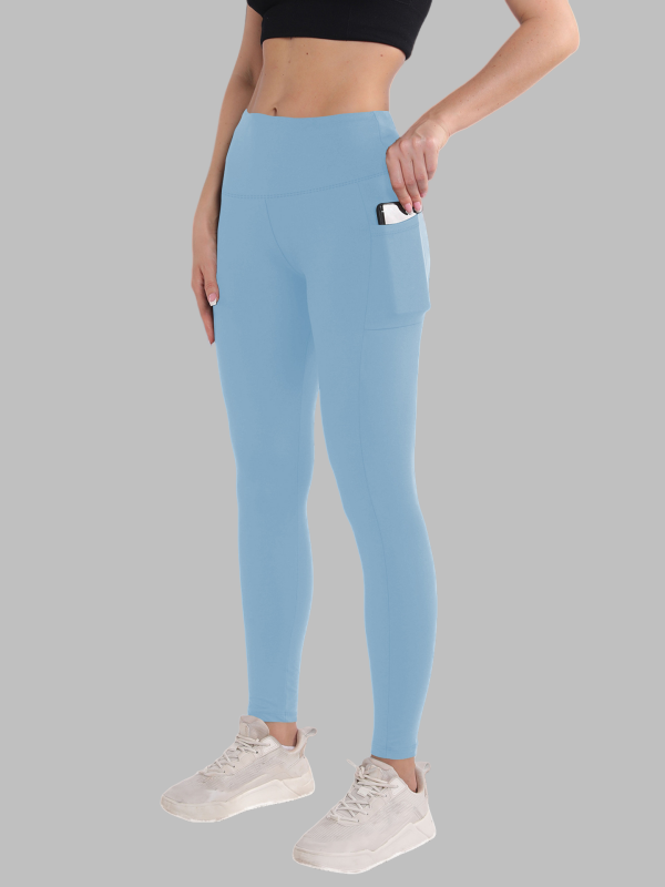 Flexvibe Pouch High-Waisted Yoga Pants Leopard Print Milk Silk Capri Bare