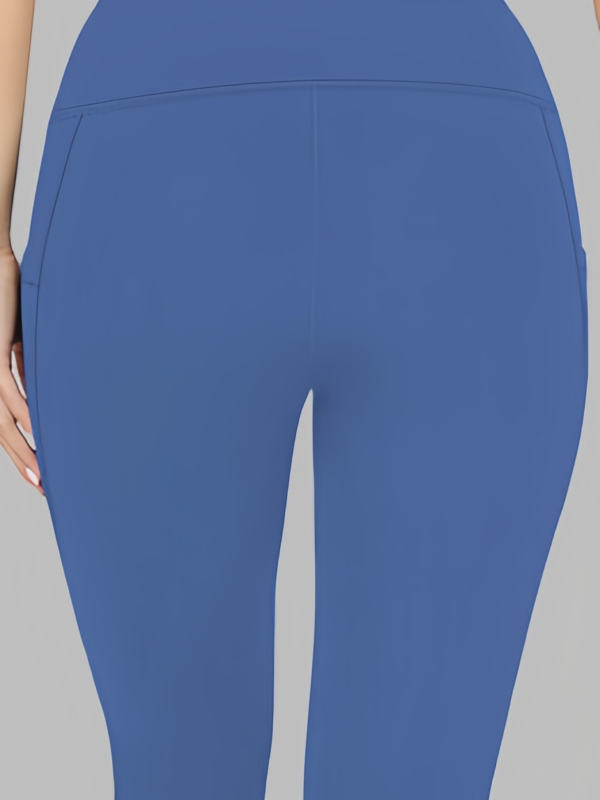 Flexvibe Pouch High-Waisted Yoga Pants Leopard Print Milk Silk Capri Bare