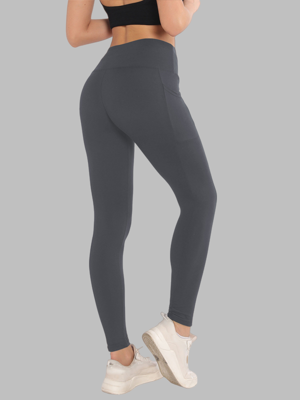 Flexvibe Pouch High-Waisted Yoga Pants Leopard Print Milk Silk Capri Bare