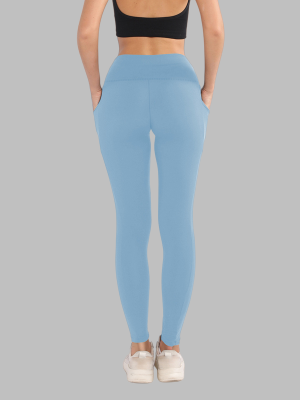 Flexvibe Pouch High-Waisted Yoga Pants Leopard Print Milk Silk Capri Bare