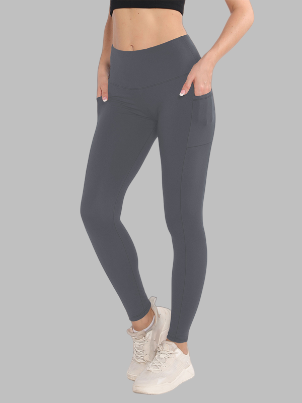 Flexvibe Pouch High-Waisted Yoga Pants Leopard Print Milk Silk Capri Bare