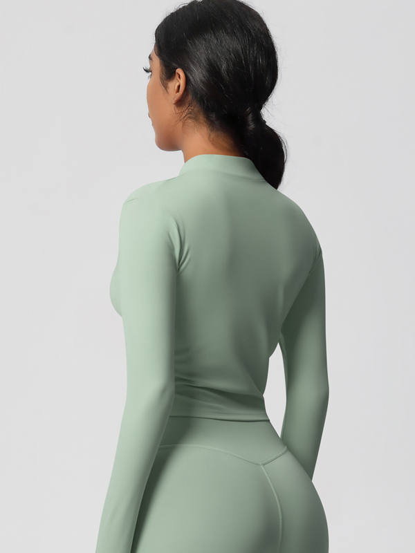 Flexvibe Women’s Fitness Yoga Jacket - Double-Sided Brushed Solid Color Lightweight