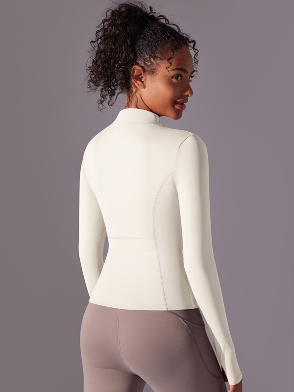 Flexvibe Stand-Up Collar Zipper Jacket - Long Sleeve Breathable Slim-Fit Versatile Outerwear