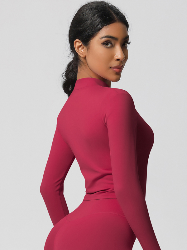 Flexvibe Women’s Fitness Yoga Jacket - Double-Sided Brushed Solid Color Lightweight