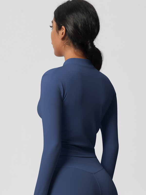 Flexvibe Women’s Fitness Yoga Jacket - Double-Sided Brushed Solid Color Lightweight