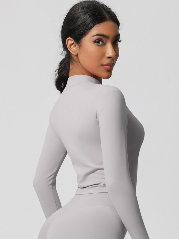 Flexvibe Women’s Fitness Yoga Jacket - Double-Sided Brushed Solid Color Lightweight
