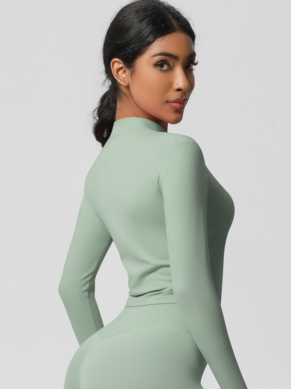 Flexvibe Women’s Fitness Yoga Jacket - Double-Sided Brushed Solid Color Lightweight