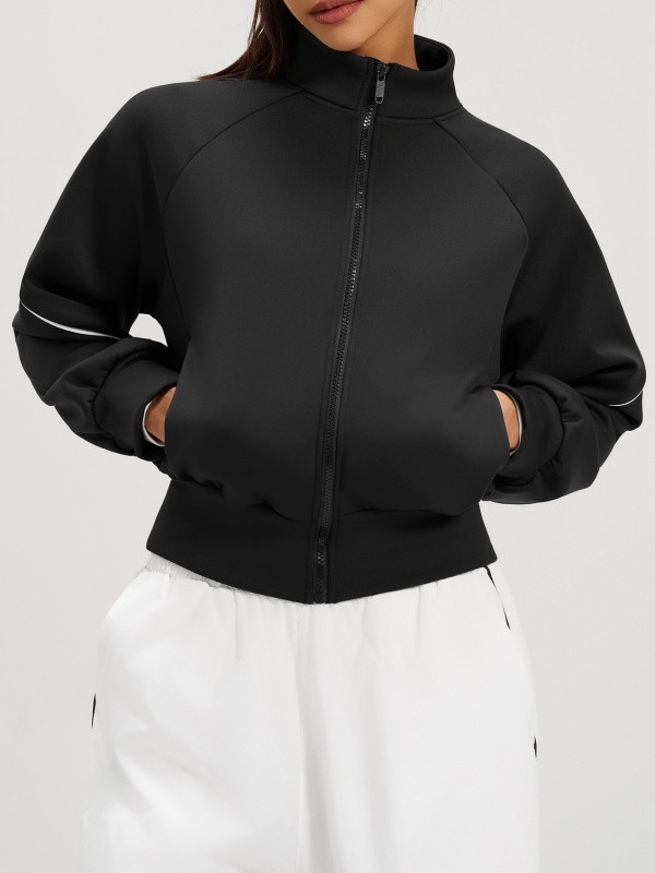 Autumn & Winter Stand-Up Collar Fleece-Lined Sports Jacket