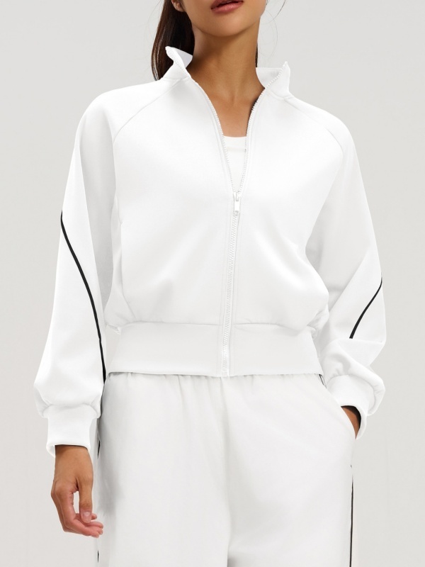 Autumn & Winter Stand-Up Collar Fleece-Lined Sports Jacket