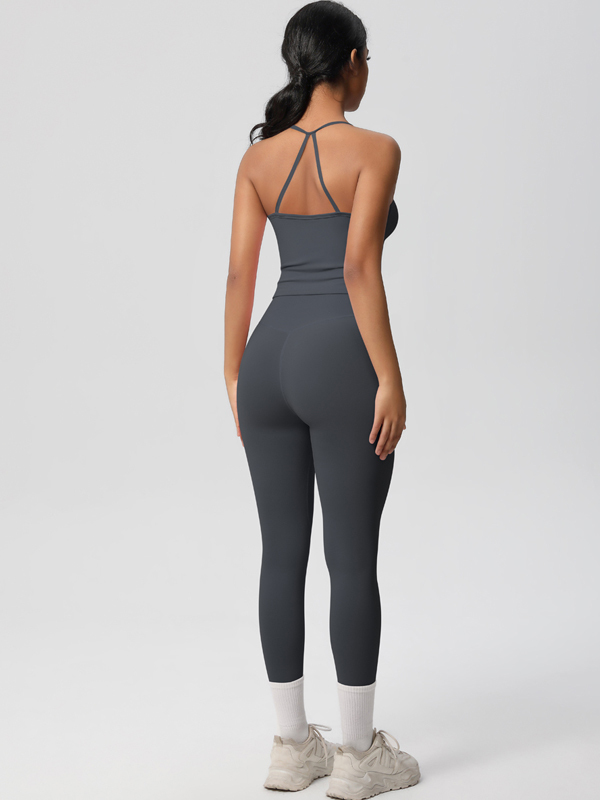Flexvibe Stretchy High-Waisted Yoga Set - Double-Sided Brushed Versatile Athletic Wear