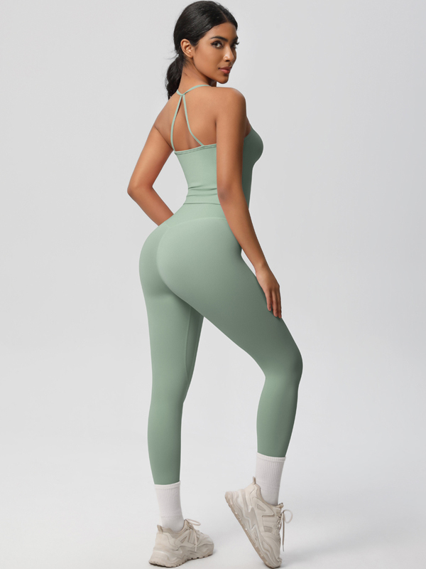 Flexvibe Stretchy High-Waisted Yoga Set - Double-Sided Brushed Versatile Athletic Wear