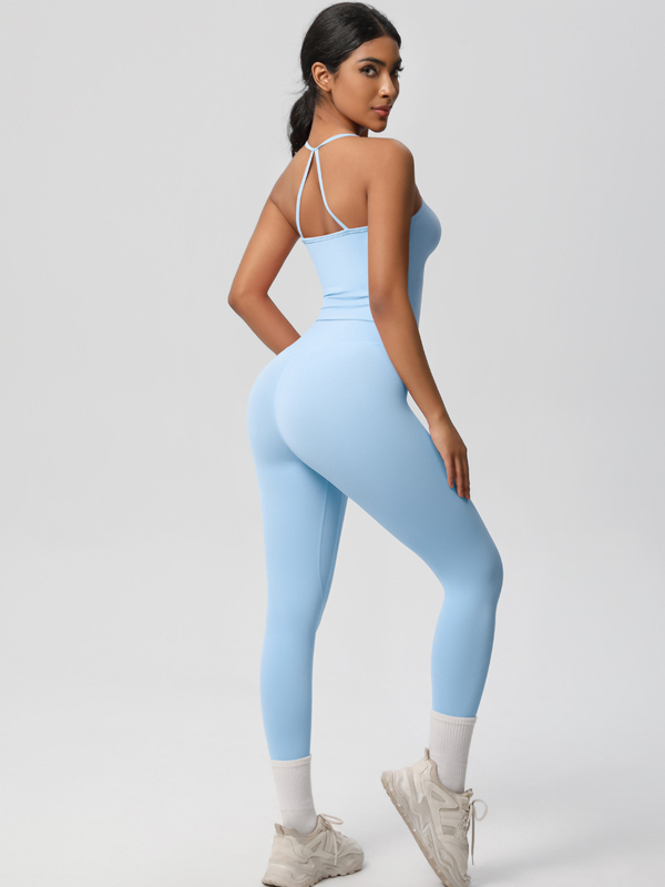 Flexvibe Stretchy High-Waisted Yoga Set - Double-Sided Brushed Versatile Athletic Wear