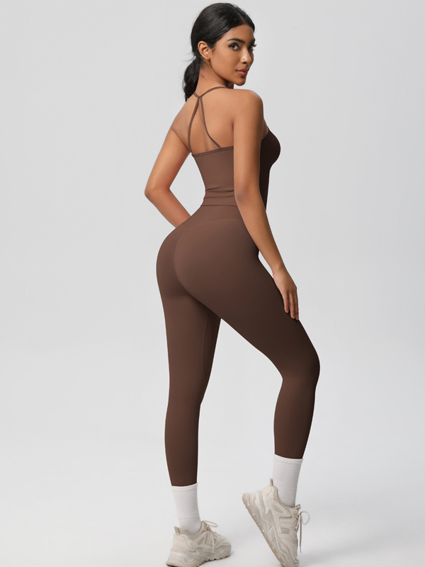 Flexvibe Stretchy High-Waisted Yoga Set - Double-Sided Brushed Versatile Athletic Wear