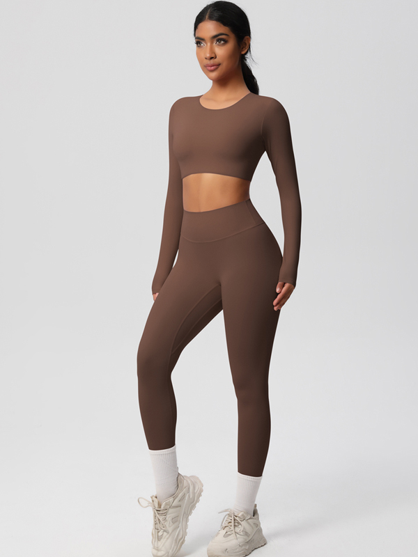 Flexvibe High-Waisted Solid Yoga Set - Elastic Comfortable Breathable Women’s Activewear