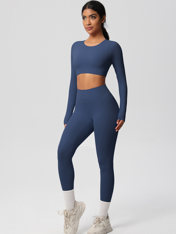 Flexvibe High-Waisted Solid Yoga Set - Elastic Comfortable Breathable Women’s Activewear
