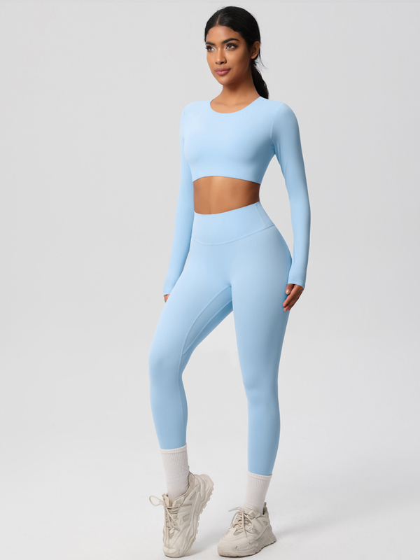 Flexvibe High-Waisted Solid Yoga Set - Elastic Comfortable Breathable Women’s Activewear