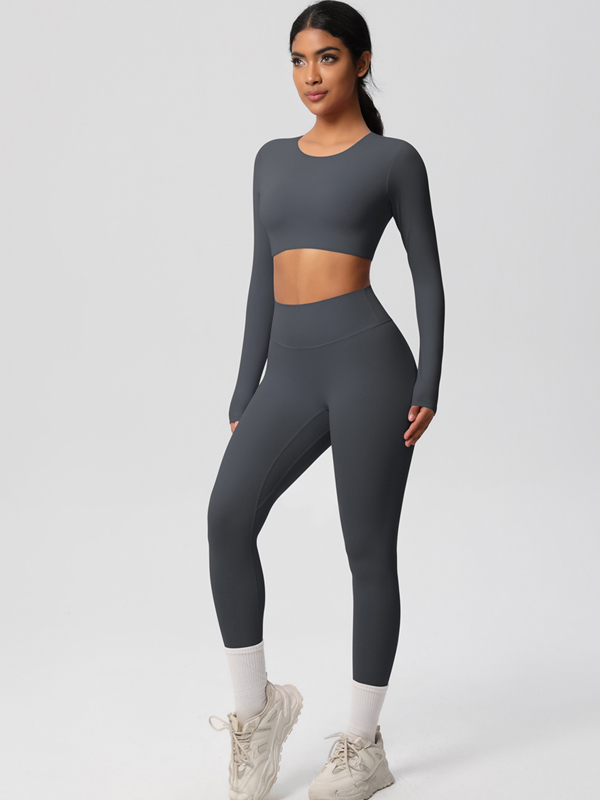 Flexvibe High-Waisted Solid Yoga Set - Elastic Comfortable Breathable Women’s Activewear