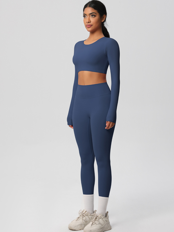 Flexvibe High-Waisted Solid Yoga Set - Elastic Comfortable Breathable Women’s Activewear