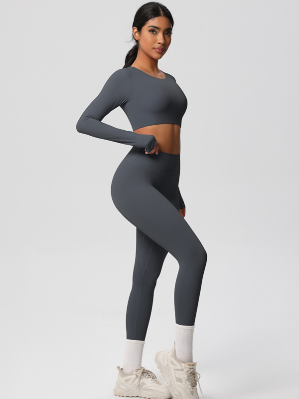 Flexvibe High-Waisted Solid Yoga Set - Elastic Comfortable Breathable Women’s Activewear