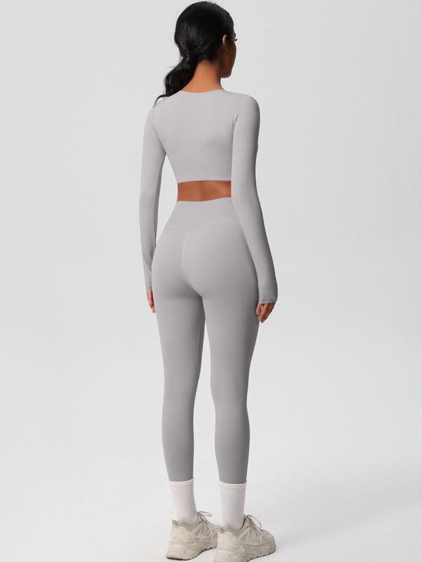 Flexvibe High-Waisted Solid Yoga Set - Elastic Comfortable Breathable Women’s Activewear