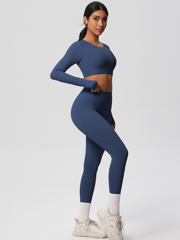 Flexvibe High-Waisted Solid Yoga Set - Elastic Comfortable Breathable Women’s Activewear