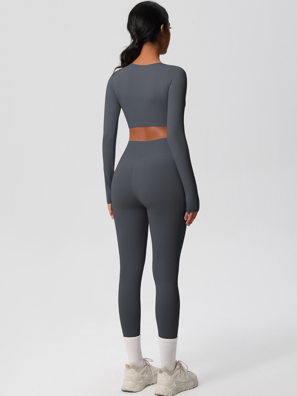Flexvibe High-Waisted Solid Yoga Set - Elastic Comfortable Breathable Women’s Activewear