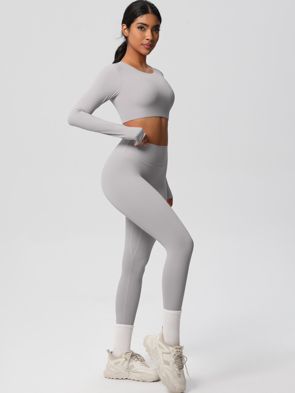 Flexvibe High-Waisted Solid Yoga Set - Elastic Comfortable Breathable Women’s Activewear