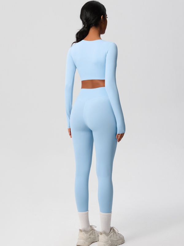 Flexvibe High-Waisted Solid Yoga Set - Elastic Comfortable Breathable Women’s Activewear