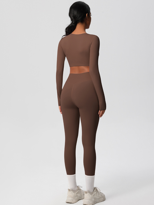 Flexvibe High-Waisted Solid Yoga Set - Elastic Comfortable Breathable Women’s Activewear