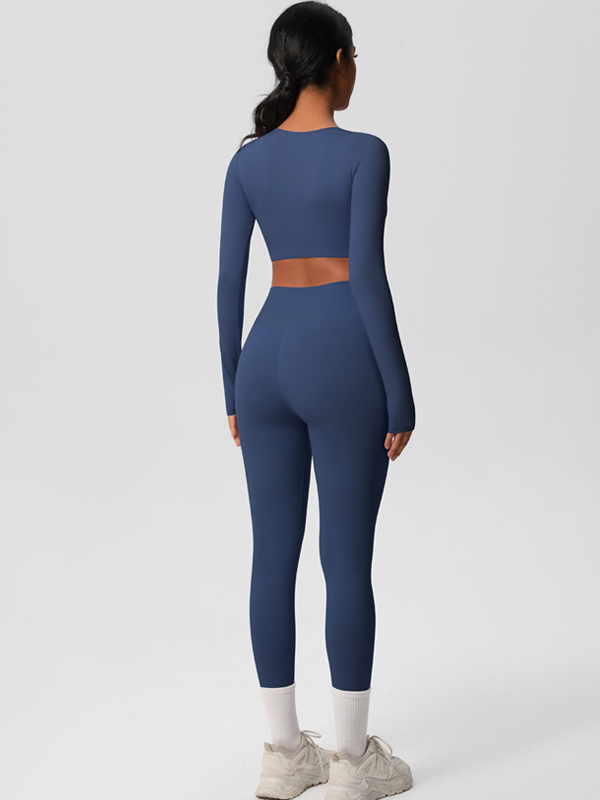Flexvibe High-Waisted Solid Yoga Set - Elastic Comfortable Breathable Women’s Activewear