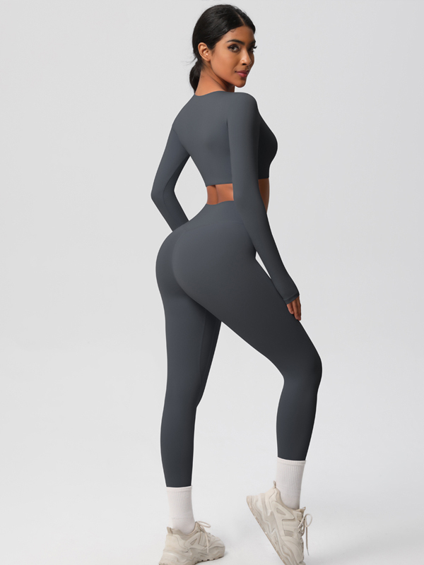 Flexvibe High-Waisted Solid Yoga Set - Elastic Comfortable Breathable Women’s Activewear