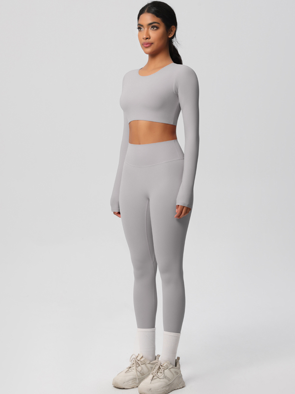 Flexvibe High-Waisted Solid Yoga Set - Elastic Comfortable Breathable Women’s Activewear