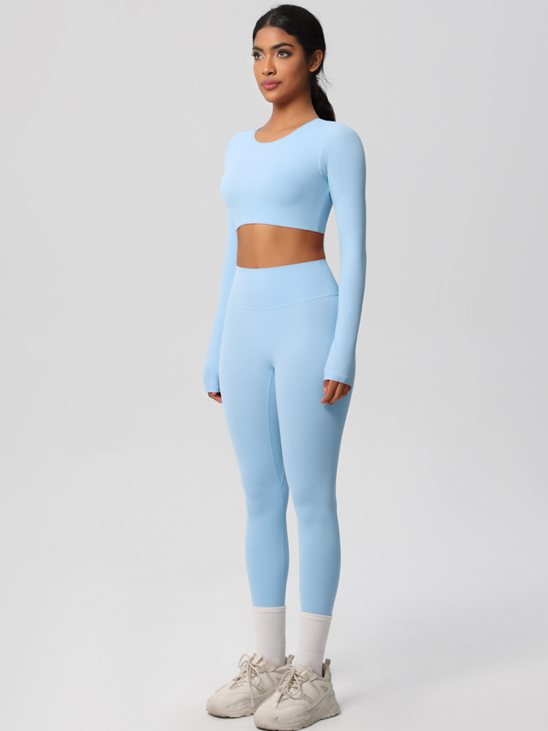 Flexvibe High-Waisted Solid Yoga Set - Elastic Comfortable Breathable Women’s Activewear