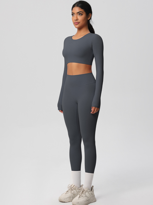 Flexvibe High-Waisted Solid Yoga Set - Elastic Comfortable Breathable Women’s Activewear