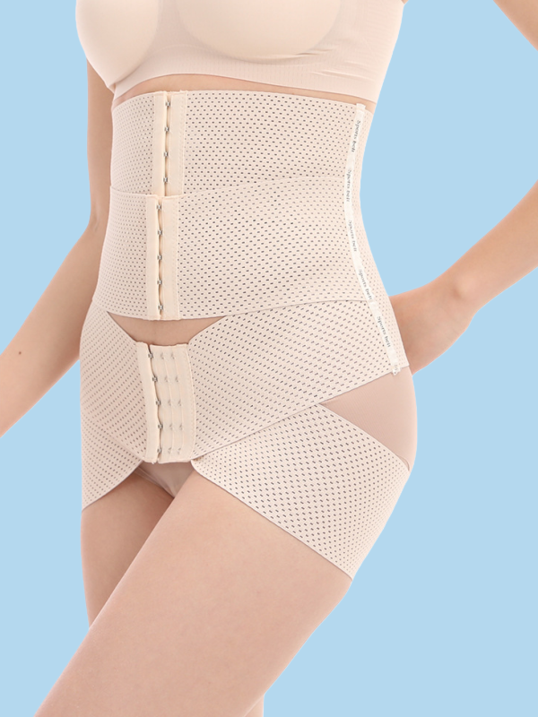 收腹带女薄款收小肚子提臀收胯束缚带透气弹力加压产后收腰带批发