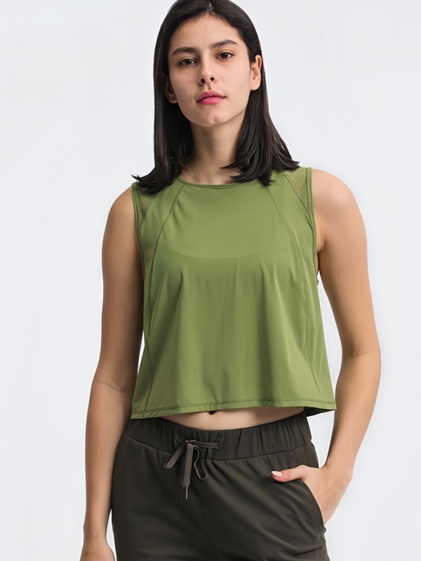 Sleeveless Cropped Tank Top