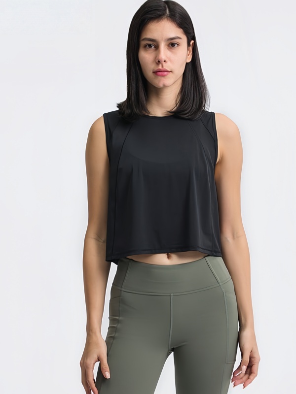 Sleeveless Cropped Tank Top