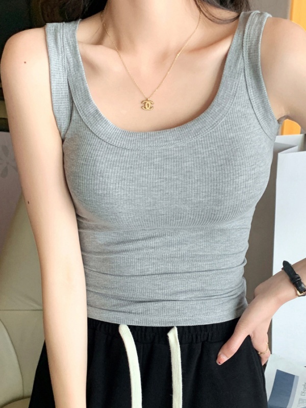 Slim-Fit & Side Boob Coverage Ribbed Camisole for Women - Sleeveless Tank Top, Versatile for Layering & Outer Wear Summer