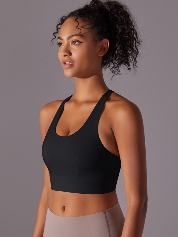 Seamless Bare-Feel Racerback Sports Bra