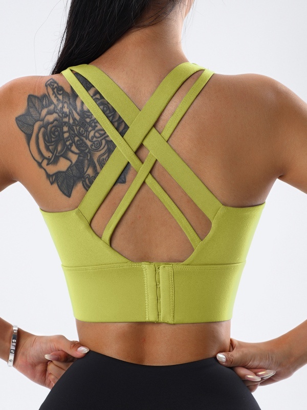 Crisscross Tank-Style Push-Up Sports Bra