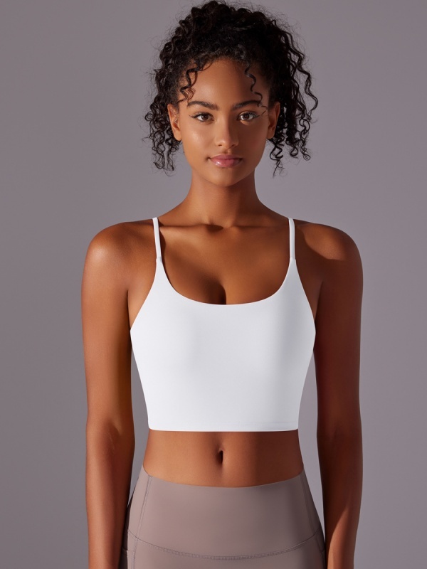 Double-Sided Nylon Semi-Fixed Cup Tight-Fitting High-Elastic Sports Bra