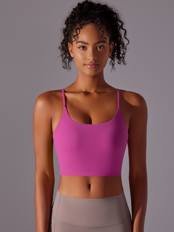 Double-Sided Nylon Semi-Fixed Cup Tight-Fitting High-Elastic Sports Bra