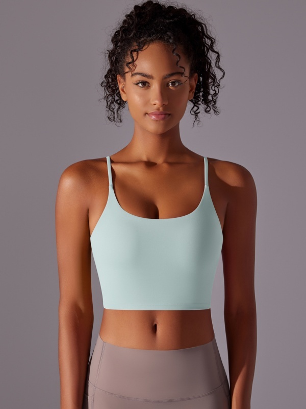 Flexvibe Double-Sided Nylon Sports Bra Semi-Fixed Cup High Elastic Tight Fit